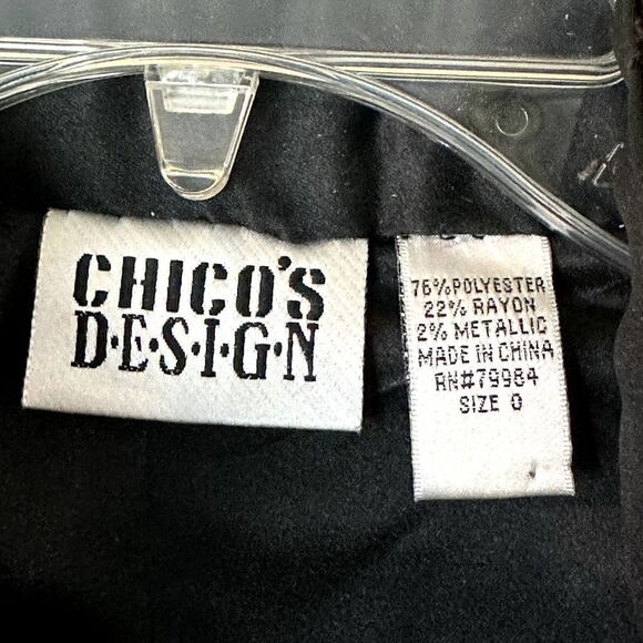 Vintage Chico's Design Red-Black Button Down Coat - Picture 10 of 12